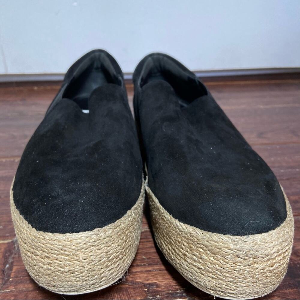 Vince platform espadrille slip on sneaker Black 8.5 - Picture 2 of 4